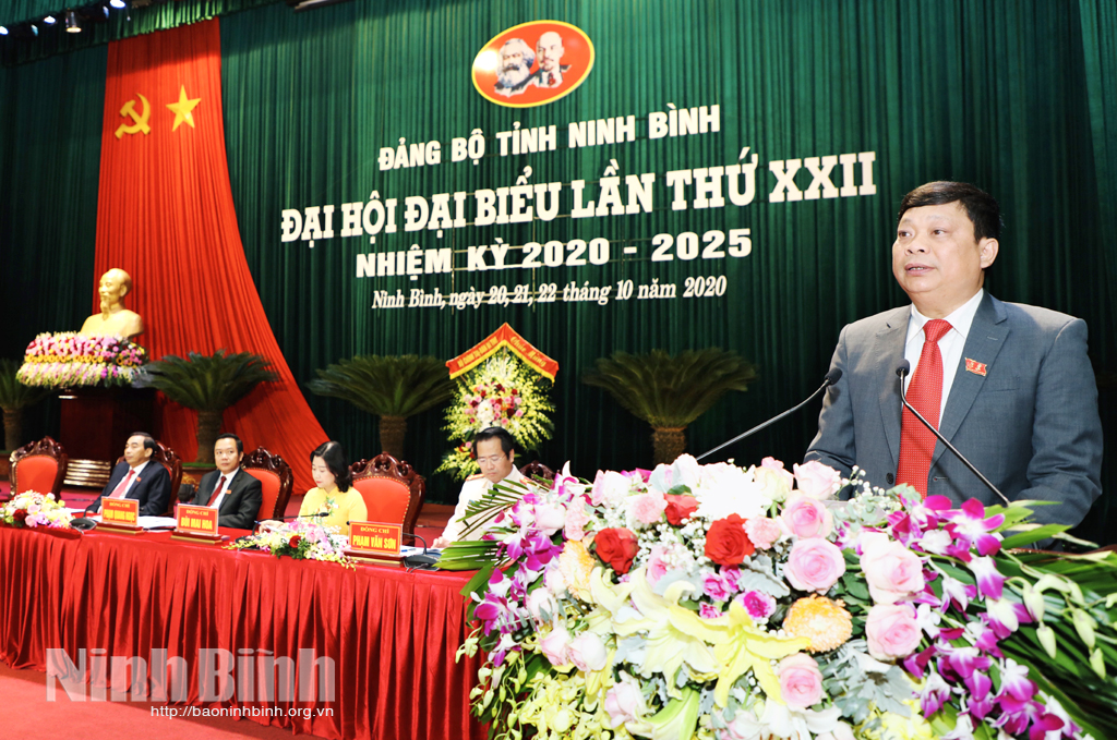 Đại hội đại biểu Đảng bộ tỉnh lần thứ XXII tiếp tục phần tham luận tại hội trường