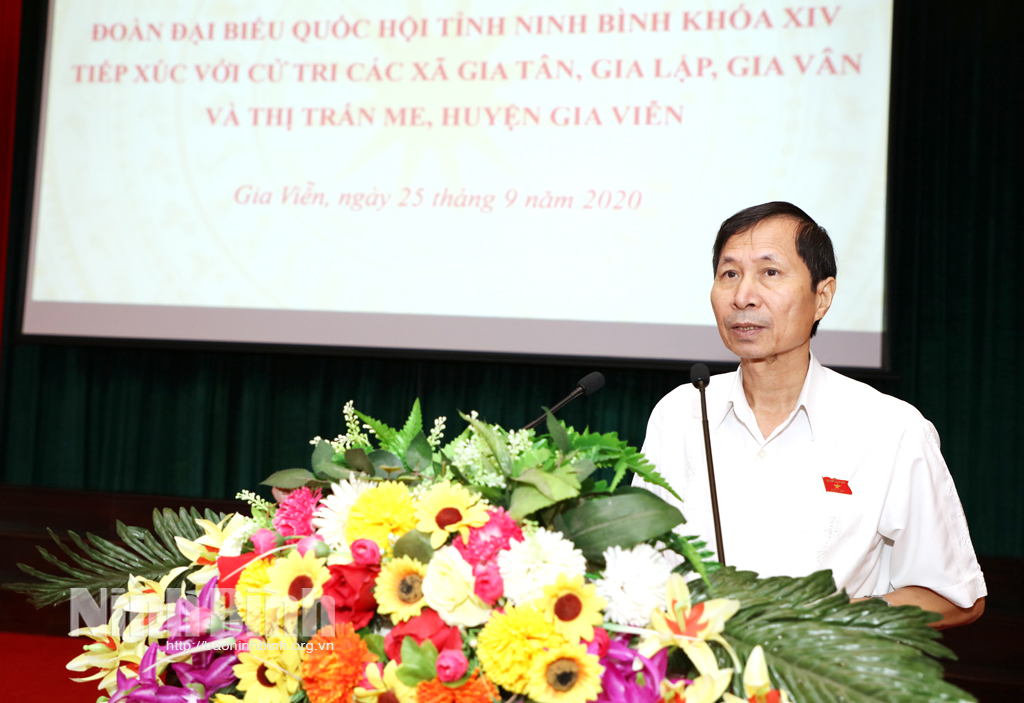 Đoàn ĐBQH tỉnh tiếp xúc cử tri huyện Gia Viễn