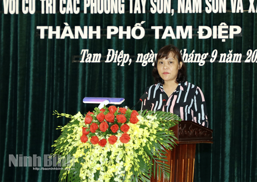 Đoàn ĐBQH tỉnh tiếp xúc cử tri thành phố Tam Điệp