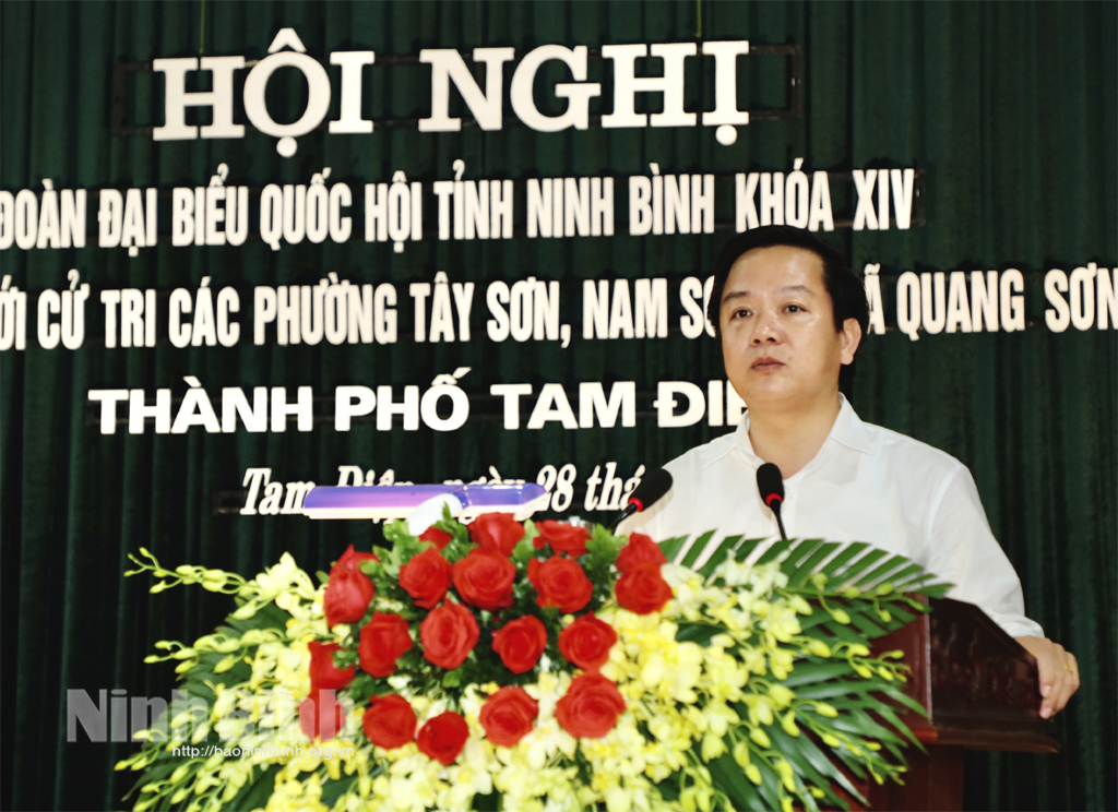 Đoàn ĐBQH tỉnh tiếp xúc cử tri thành phố Tam Điệp