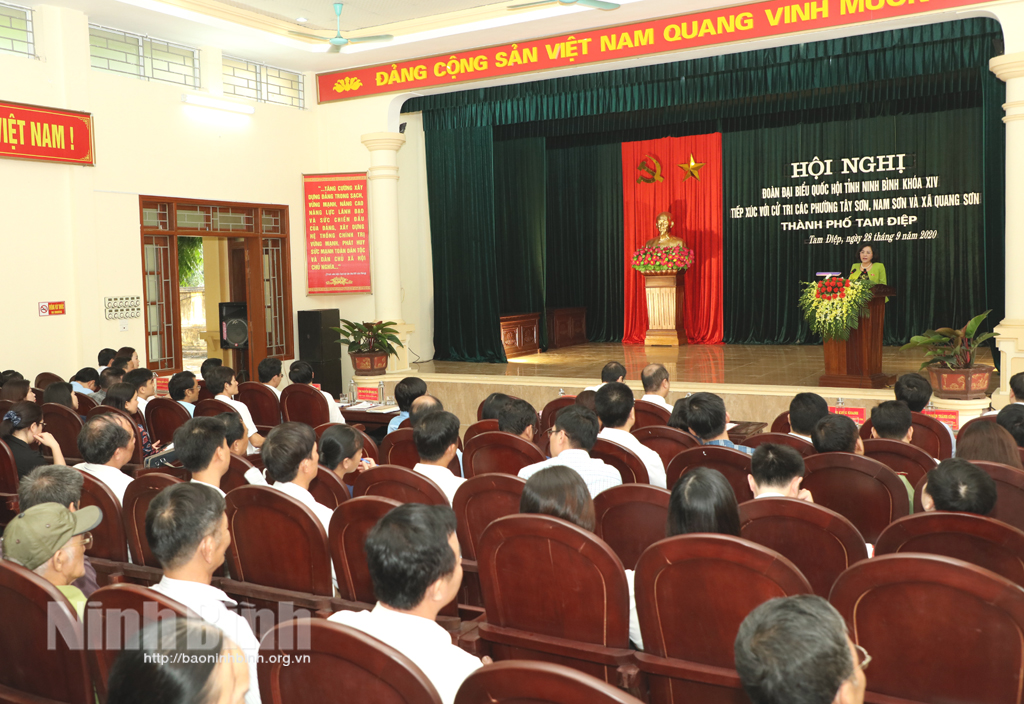Đoàn ĐBQH tỉnh tiếp xúc cử tri thành phố Tam Điệp