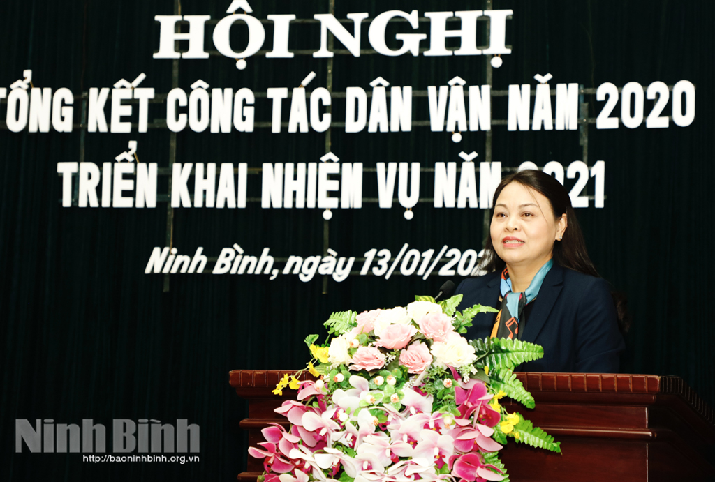 Đồng chí Bí thư Tỉnh ủy dự hội nghị triển khai nhiệm vụ công tác dân vận năm 2021