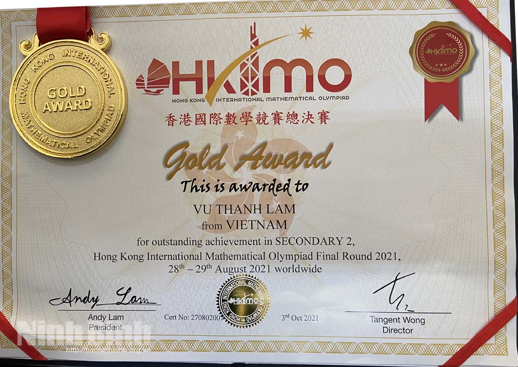 Hai học sinh trường huyện đạt huy chương tại cuộc thi Olympic Toán quốc tế