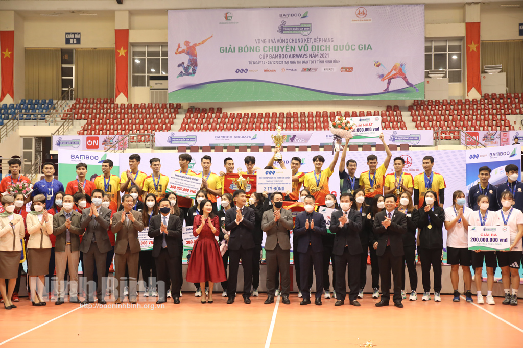Tràng An Ninh Bình giành ngôi vô địch Giải bóng chuyền vô địch quốc gia Cúp Bamboo Airways năm 2021