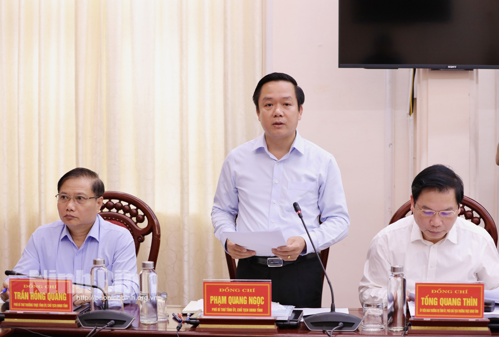 Đoàn kiểm tra giám sát của Quốc hội làm việc tại Ninh Bình