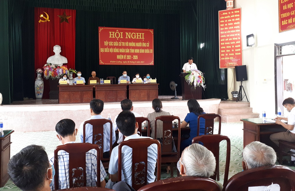 Tiếp xúc giữa cử tri với những người ứng cử đại biểu Quốc hội và đại biểu HĐND tỉnh nhiệm kỳ 20212026