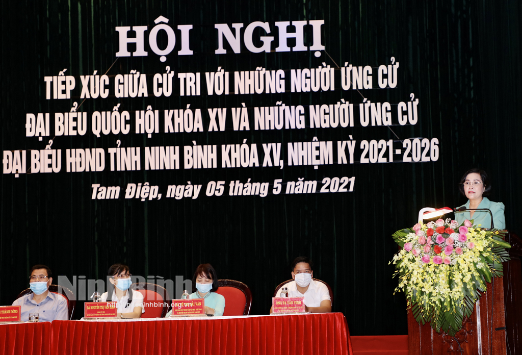 Tiếp xúc giữa cử tri với những người ứng cử đại biểu Quốc hội và đại biểu HĐND tỉnh nhiệm kỳ 20212026