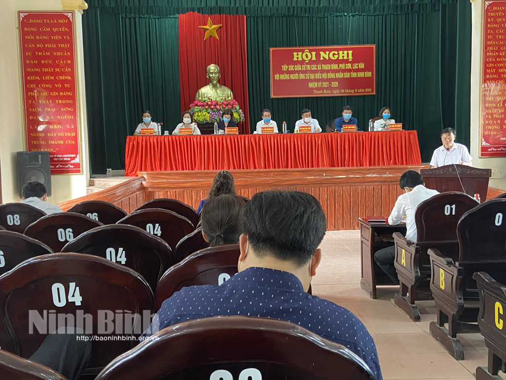 Tiếp xúc giữa cử tri với những người ứng cử đại biểu Quốc hội và đại biểu HĐND tỉnh nhiệm kỳ 20212026