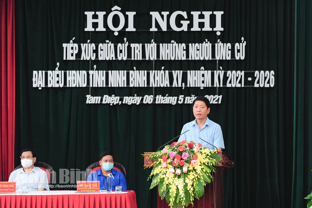 Tiếp xúc giữa cử tri với những người ứng cử đại biểu Quốc hội và đại biểu HĐND tỉnh nhiệm kỳ 2021 2026
