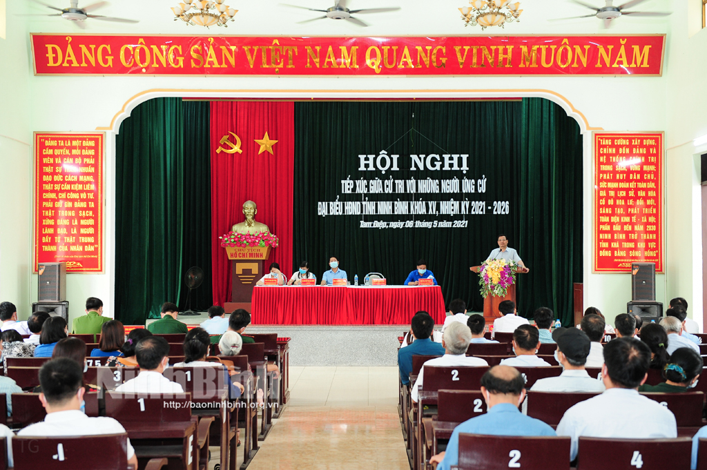 Tiếp xúc giữa cử tri với những người ứng cử đại biểu Quốc hội và đại biểu HĐND tỉnh nhiệm kỳ 2021 2026
