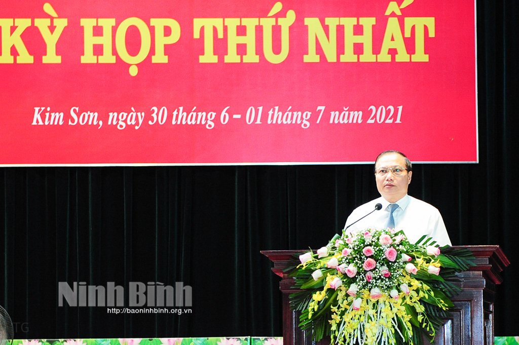 HĐND huyện Kim Sơn khóa XX nhiệm kỳ 20212026 tổ chức kỳ họp thứ nhất