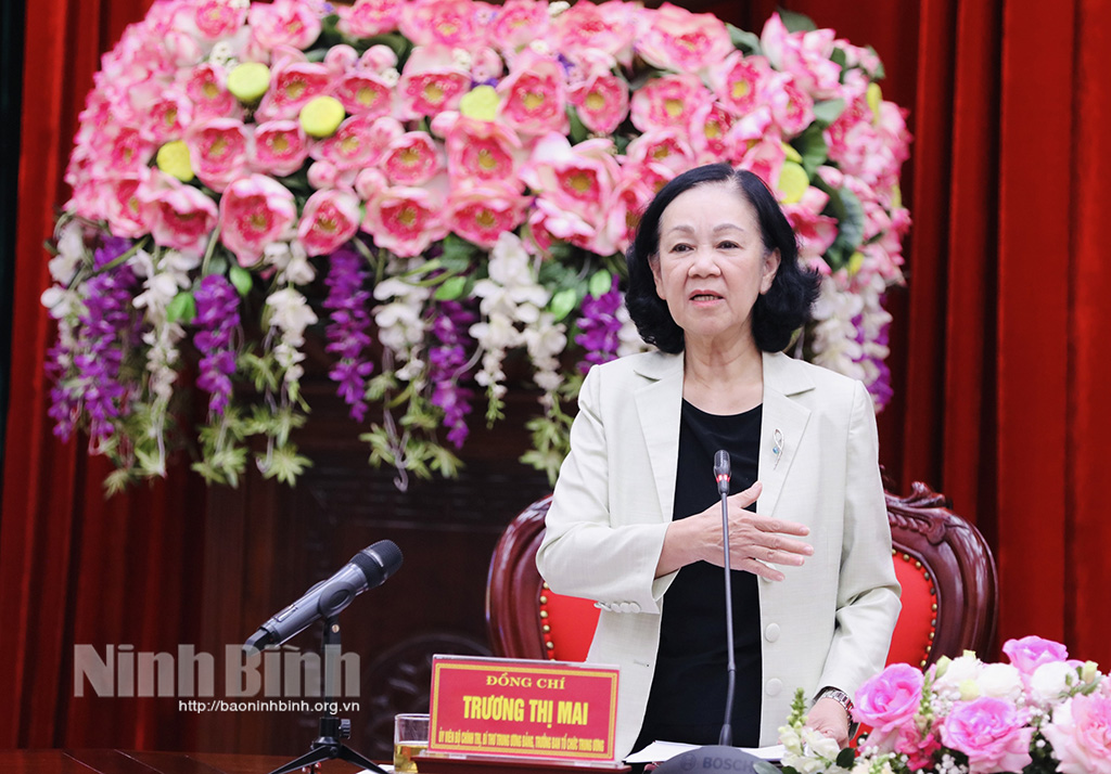 Đoàn công tác của Ban Tổ chức Trung ương làm việc với Ban Thường vụ Tỉnh ủy
