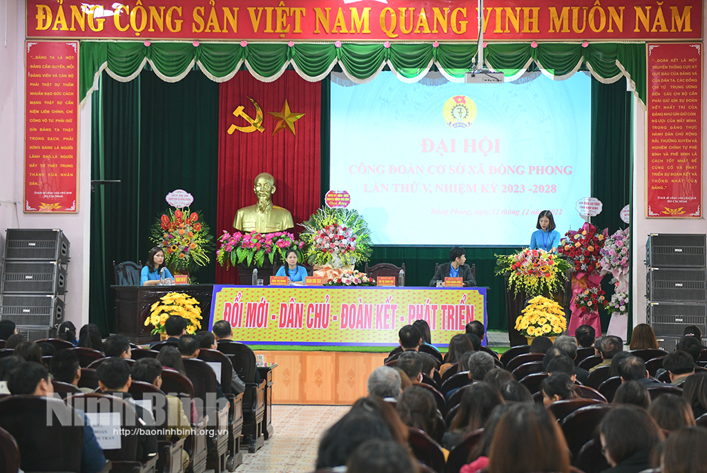 Tổ chức Đại hội điểm Công đoàn cơ sở huyện Nho Quan nhiệm kỳ 2023 2028