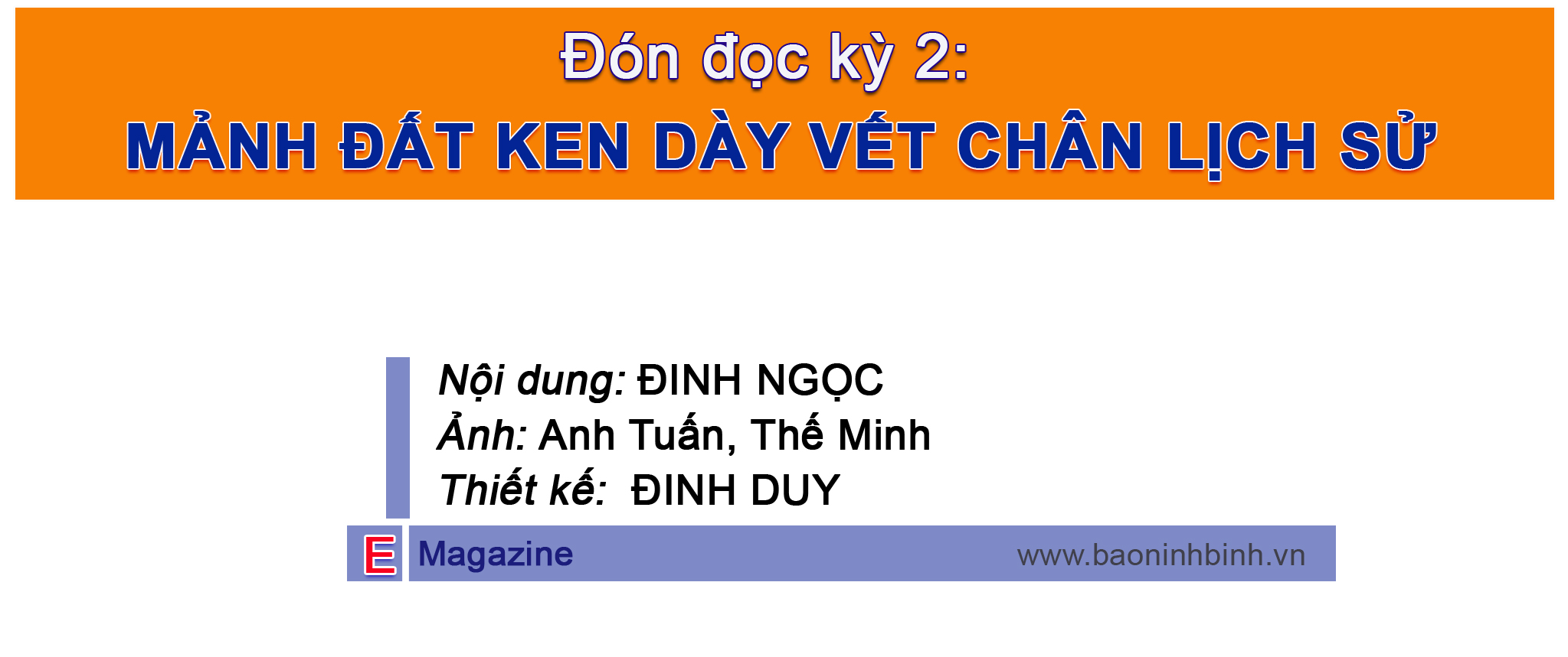 eMagazine 200 năm rạng rỡ Danh xưng Ninh Bình