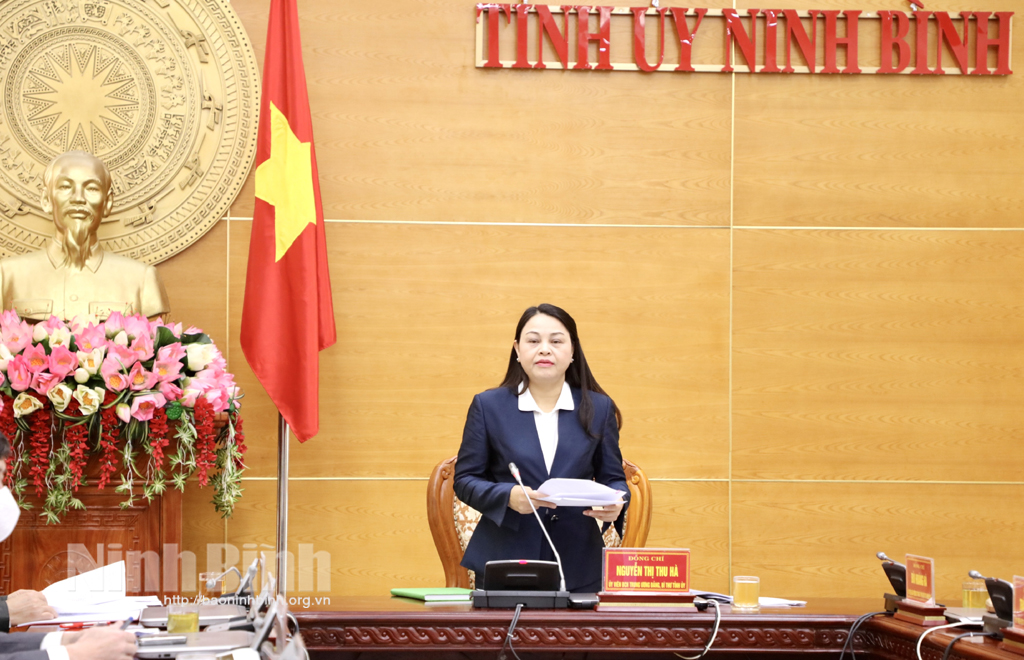 Ban Thường vụ Tỉnh ủy cho ý kiến vào kịch bản chi tiết Lễ kỷ niệm 200 năm Danh xưng Ninh Bình và 30 năm tái lập tỉnh