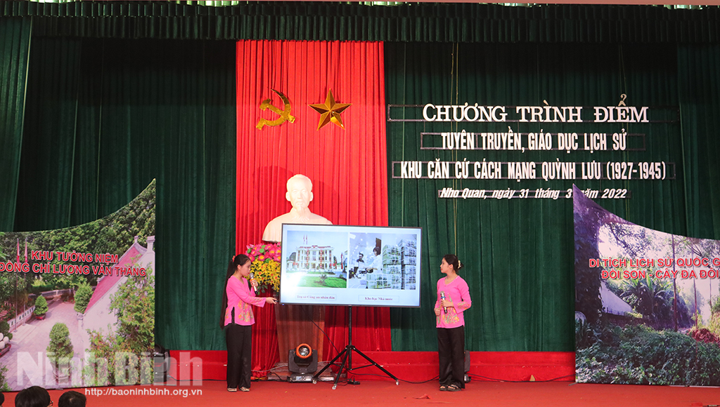 Chương trình điểm tuyên truyền giáo dục lịch sử Khu căn cứ cách mạng Quỳnh Lưu
