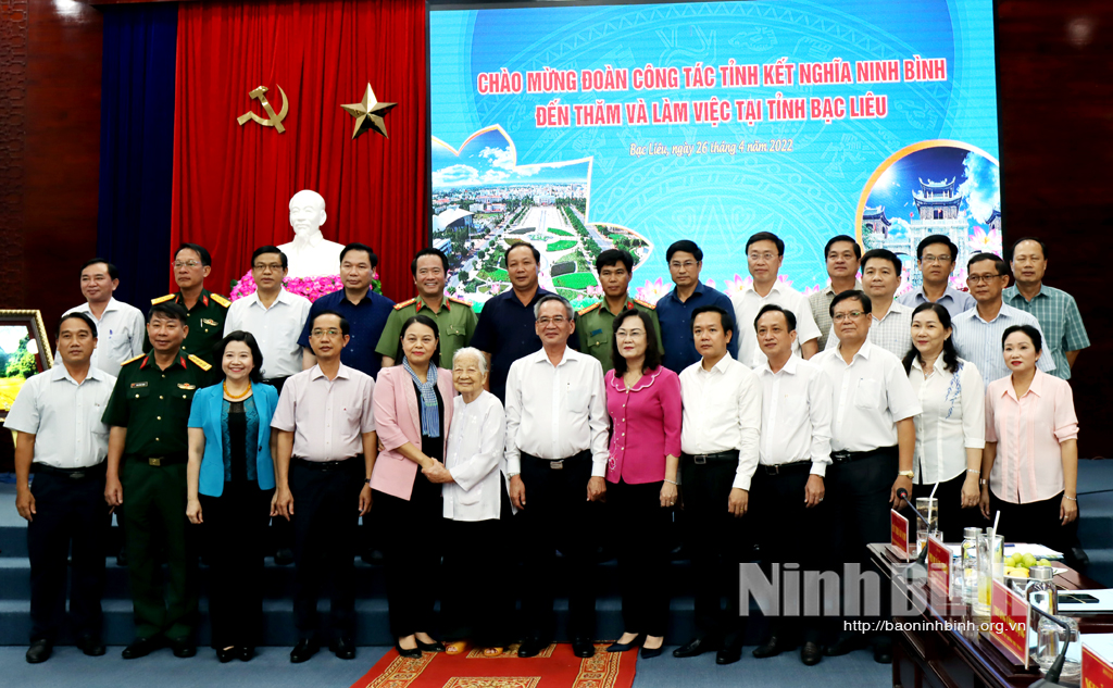 Đoàn công tác của tỉnh Ninh Bình trao đổi hợp tác phát triển với tỉnh Bạc Liêu