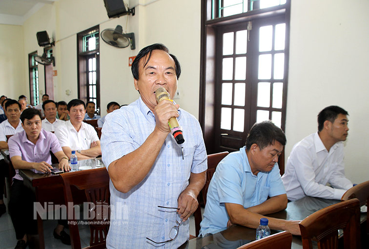 Lãnh đạo UBND huyện Kim Sơn đối thoại với doanh nghiệp