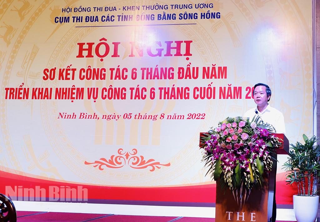 Cụm thi đua các tỉnh đồng bằng sông Hồng triển khai nhiệm vụ công tác 6 tháng cuối năm 2022