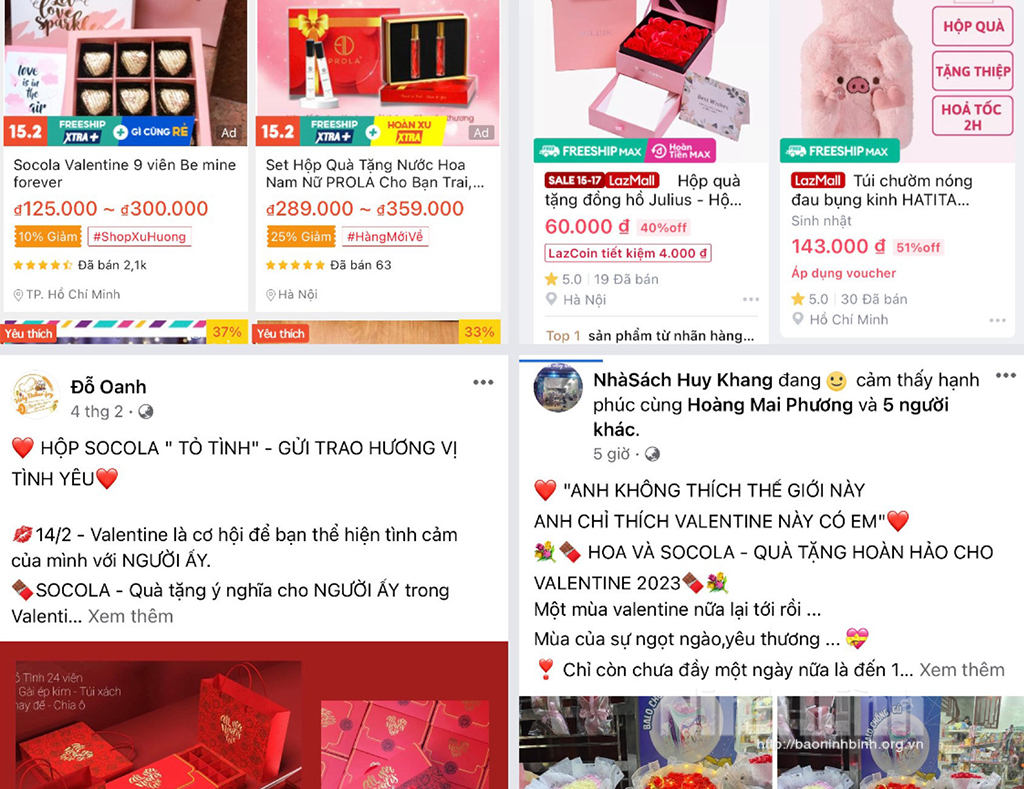Đa dạng thị trường quà tặng dịp Valentine