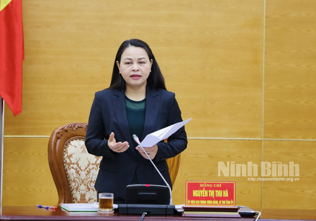Thường trực Tỉnh ủy giao ban công tác tháng 1