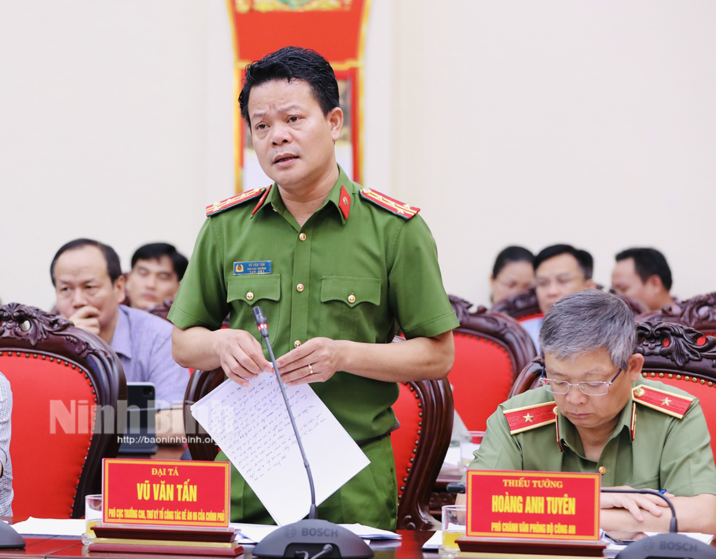 Tổ công tác Đề án 06 của Chính phủ làm việc tại Ninh Bình