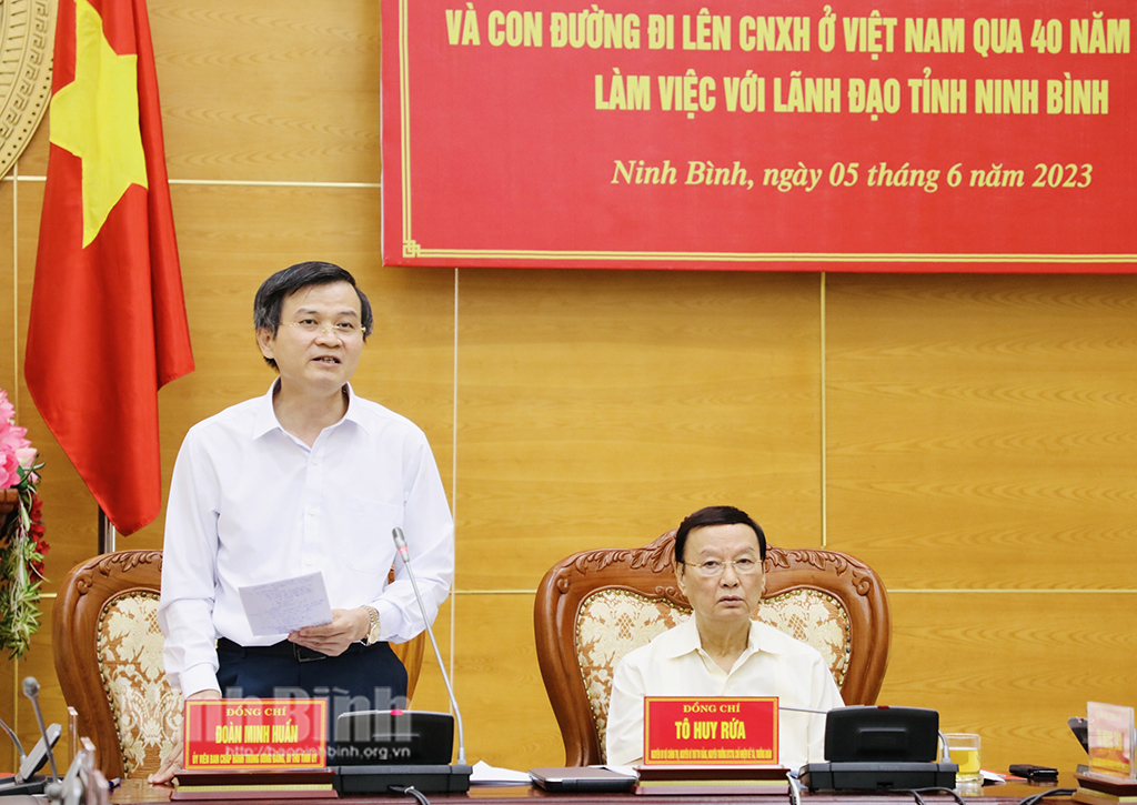 Lãnh đạo tỉnh tiếp và làm việc với Đoàn khảo sát đề tài cấp Nhà nước