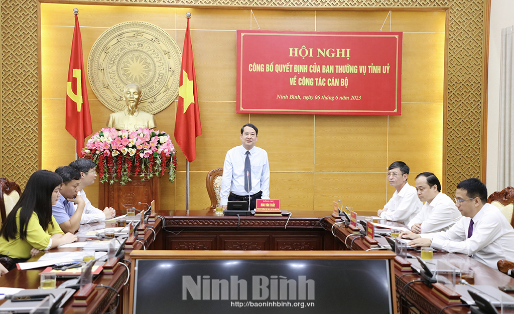 Công bố Quyết định của Ban Thường vụ Tỉnh ủy về công tác cán bộ