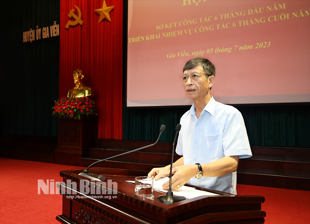 Huyện ủy Gia Viễn triển khai nhiệm vụ 6 tháng cuối năm