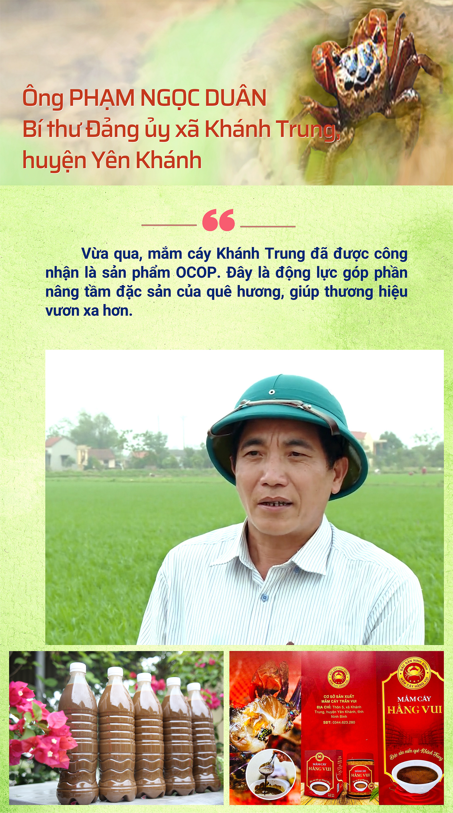 Emagazine Mắm cáy Yên Khánh thức quà quê đậm đà tinh túy