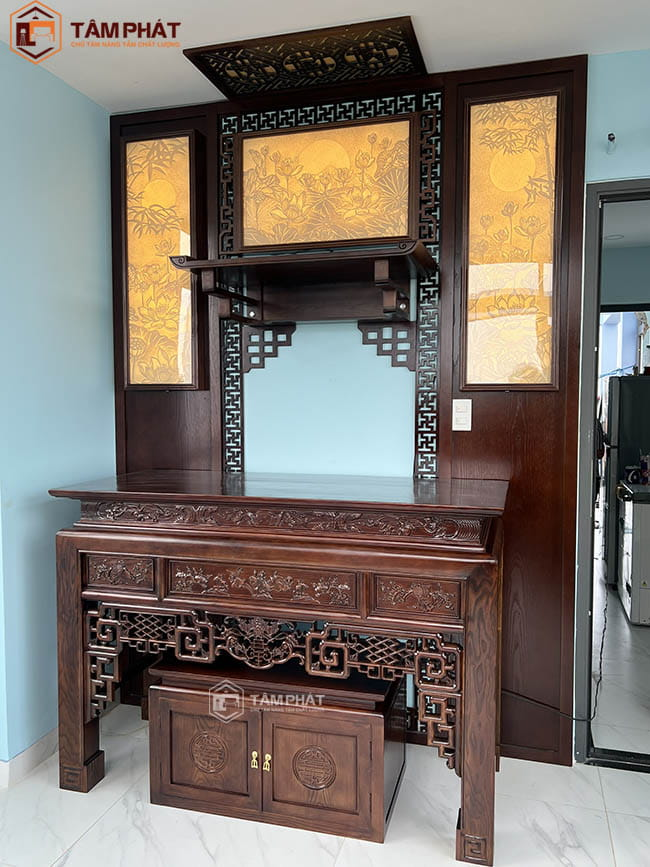 Bàn thờ gia tiên và những lưu ý khi thờ ông bà tổ tiên tại nhà QC