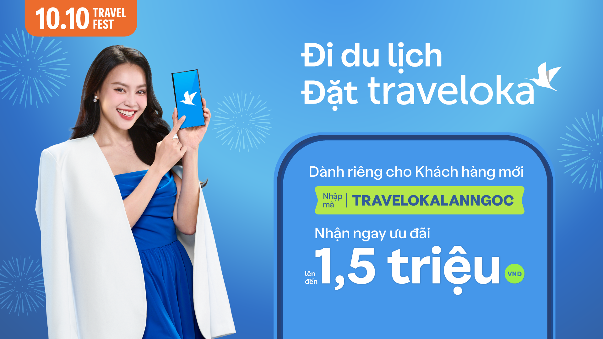 Traveloka 1010 Travel Fest chính thức đổ bộ Chớp ngay cơ hội du lịch giá rẻ QC