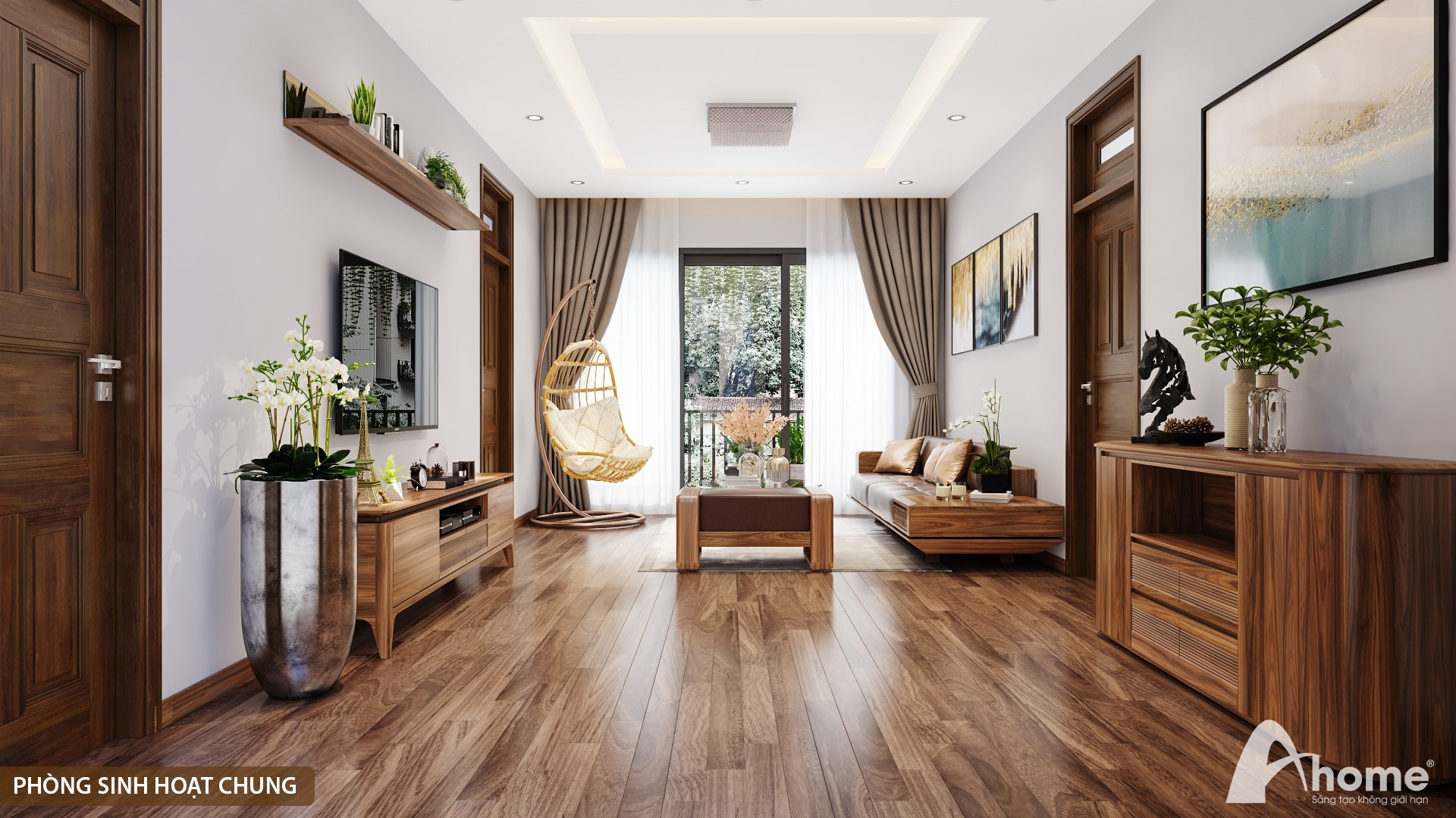 Dịch vụ thiết kế thi công nội thất gỗ óc chó tại Ahome QC