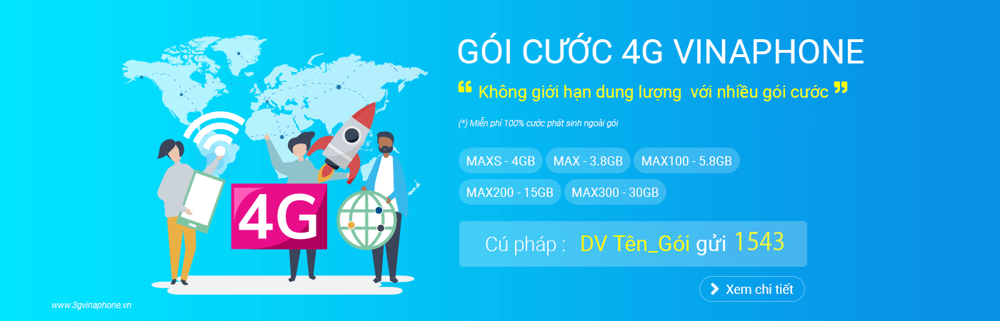 Các gói cước 4G VinaPhone tháng ngày giá rẻ chỉ từ 5000 đồng