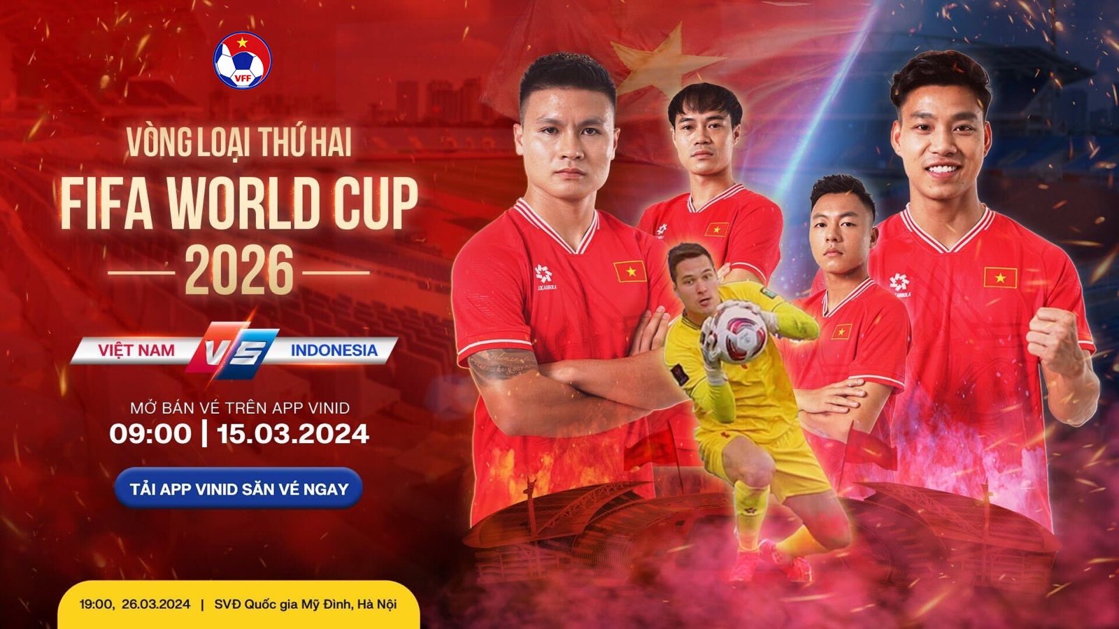 Vé trận đấu Đội tuyển Việt Nam gặp Indonesia Cao nhất là 600000 đồng