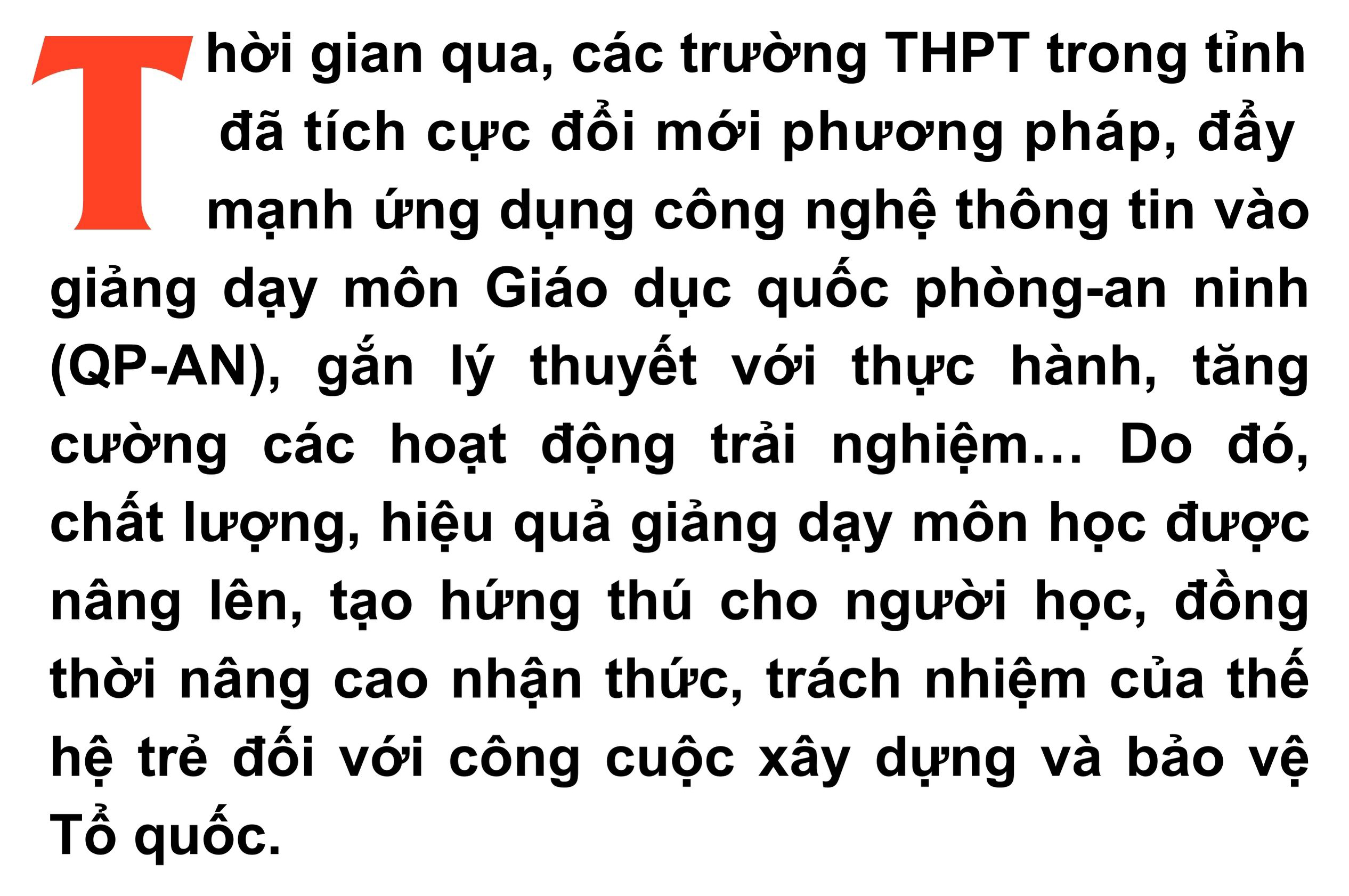 Emagazine Nâng cao chất lượng dạy và học môn Giáo dục quốc phòngan ninh trong trường THPT