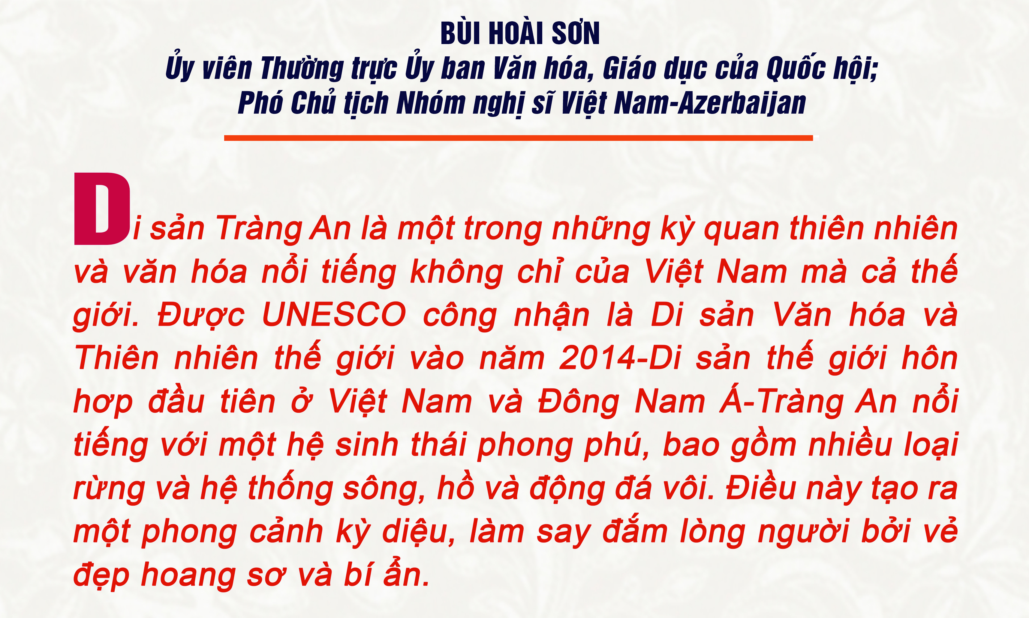 Emagazine Phát triển công nghiệp văn hóa từ mạch nguồn Di sản Tràng An