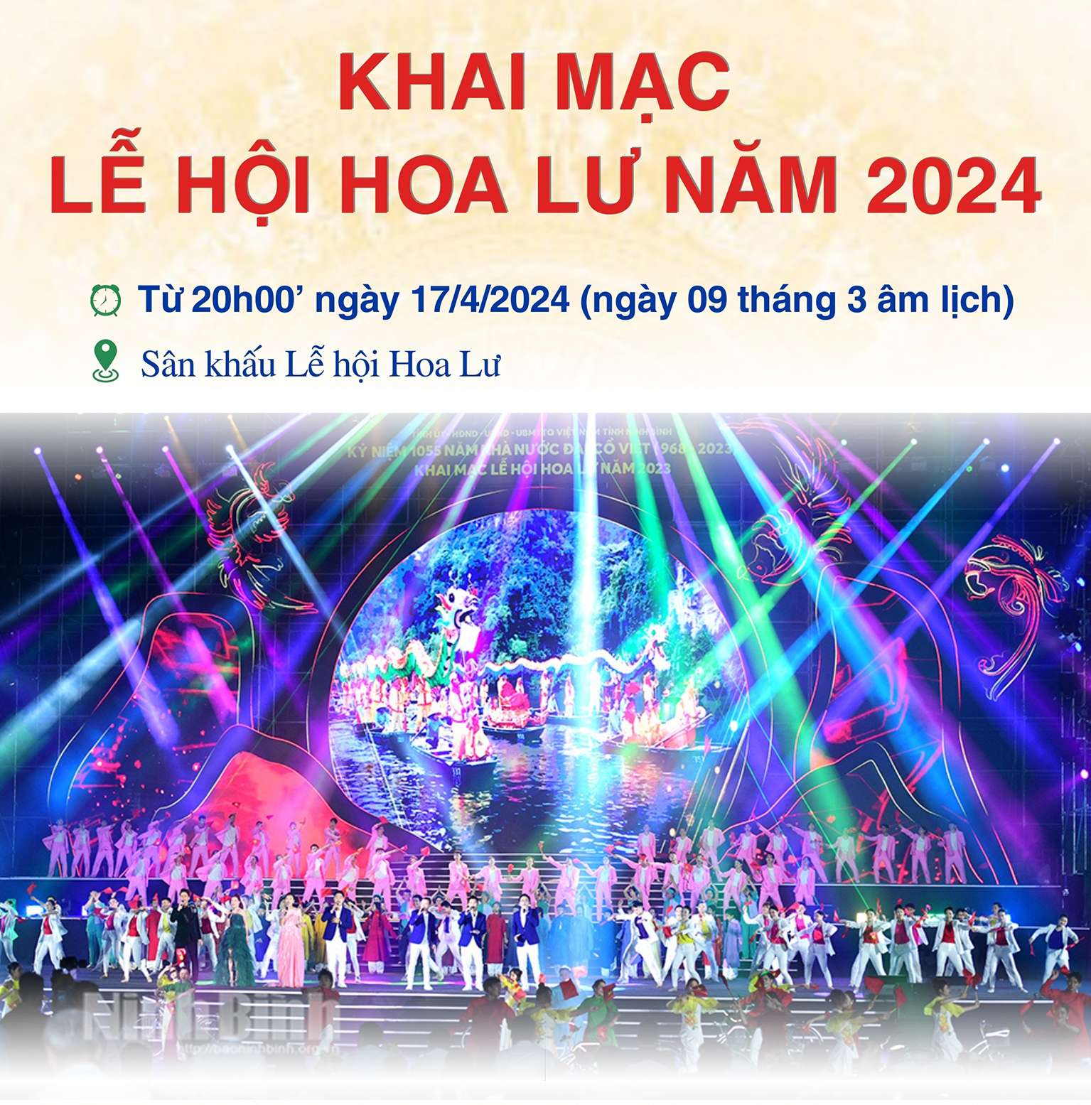 Infographics Chương trình hoạt động kỷ niệm 1100 năm ngày sinh Đinh Tiên Hoàng Đế 9242024 và Lễ hội Hoa Lư năm 2024