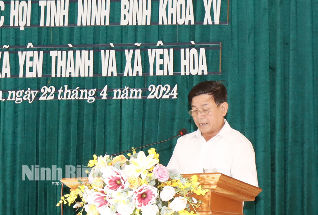 Đoàn ĐBQH tỉnh tiếp xúc cử tri huyện Yên Mô