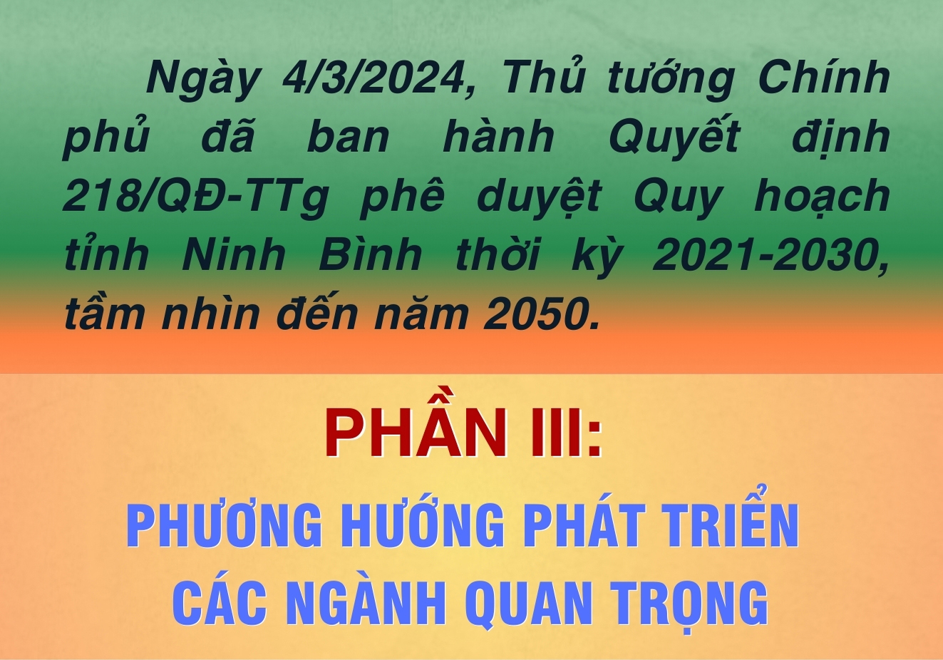 Infographic Quy hoạch tỉnh Ninh Bình thời kỳ 2021 2030 tầm nhìn đến năm 2050