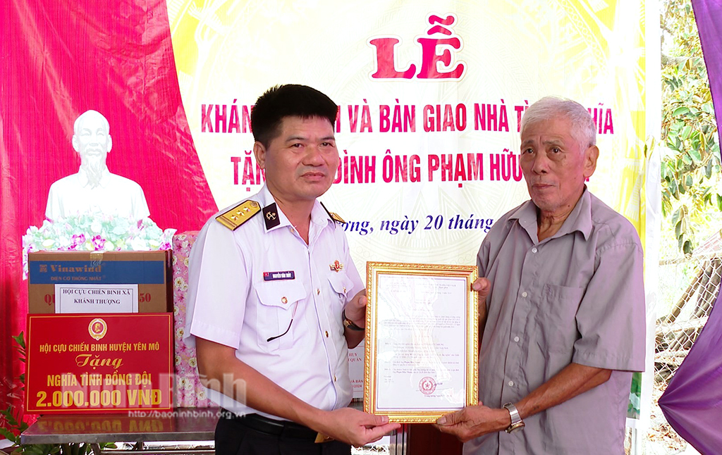 Khánh thành Nhà tình nghĩa cho gia đình chính sách tại huyện Nho Quan Yên Mô