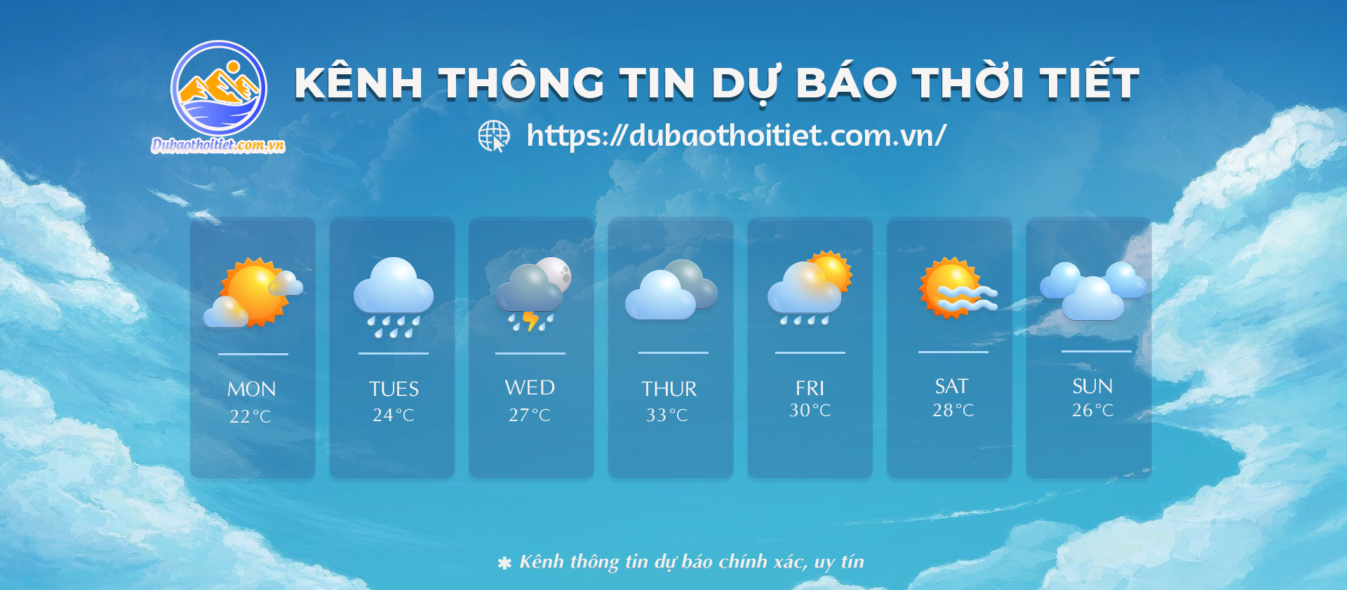 Xem thời tiết 30 ngày trên toàn quốc trên Kênh thời tiết online