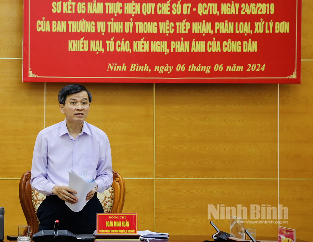 Sơ kết 5 năm thực hiện Quy chế 07QCTU của Ban Thường vụ Tỉnh ủy