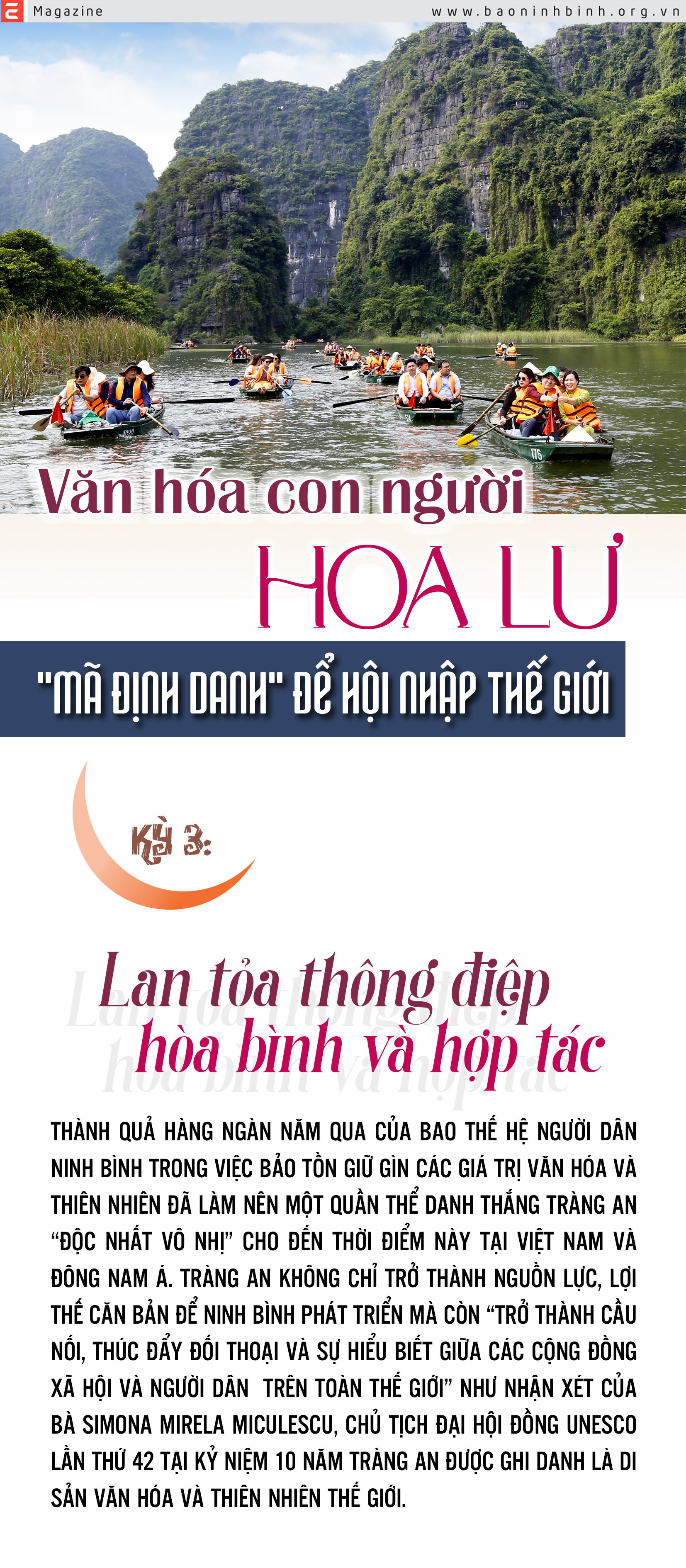 Emagazine Văn hóa con người Tràng An mã định danh để hội nhập thế giới