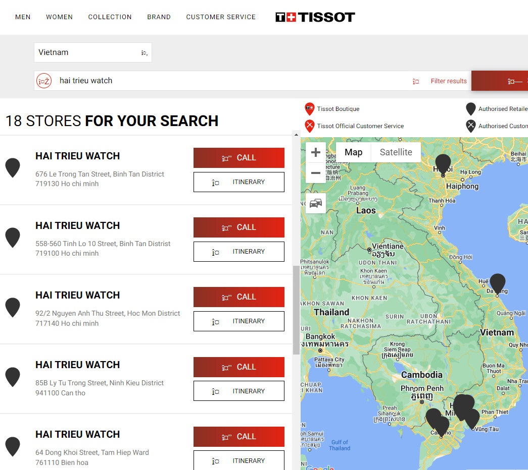 Tại sao đồng hồ Tissot nam Hải Triều không thấy giảm giá