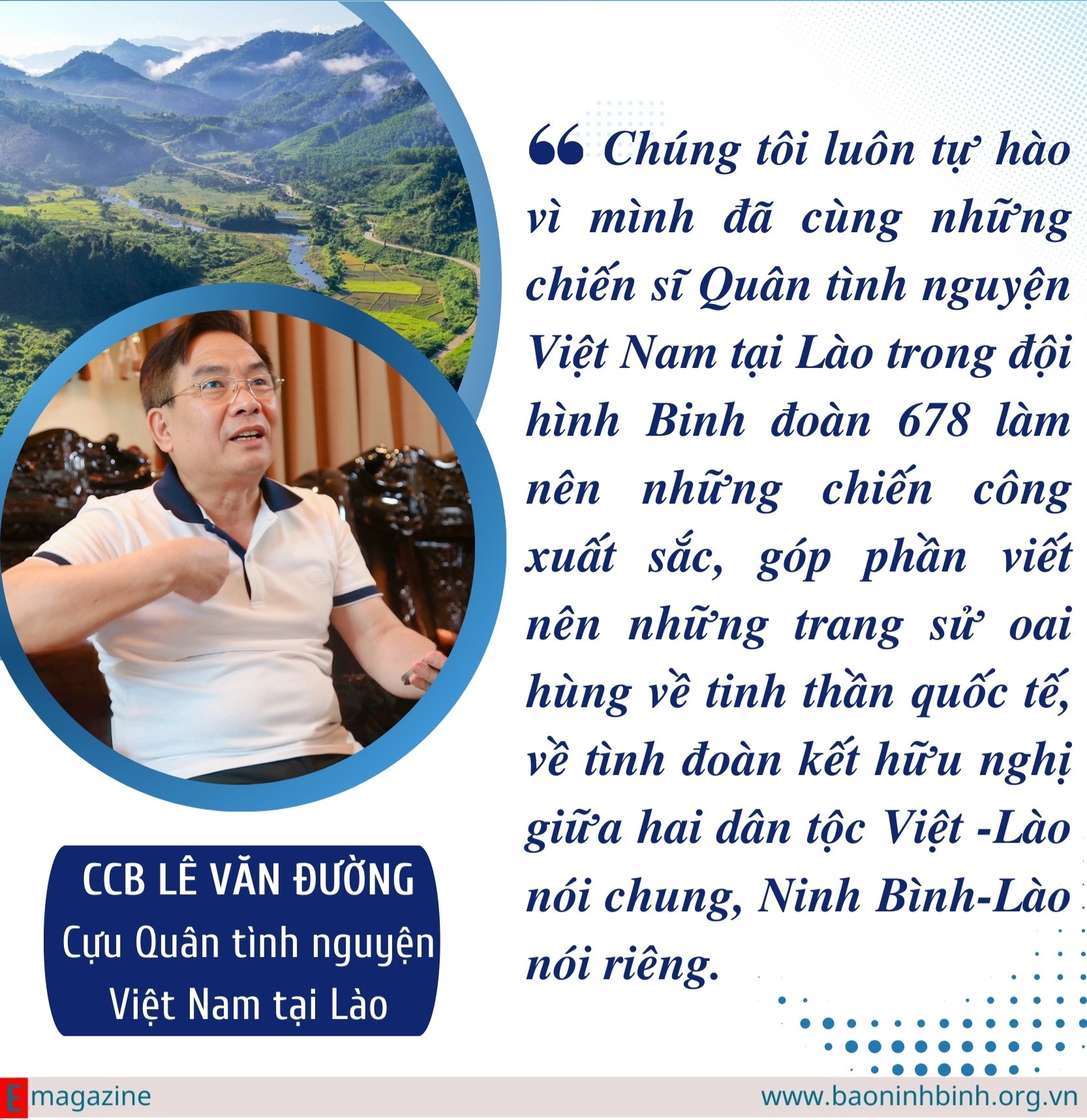 Emagazine Ninh BìnhDấu son trong bản hùng ca ViệtLào Kỳ 1