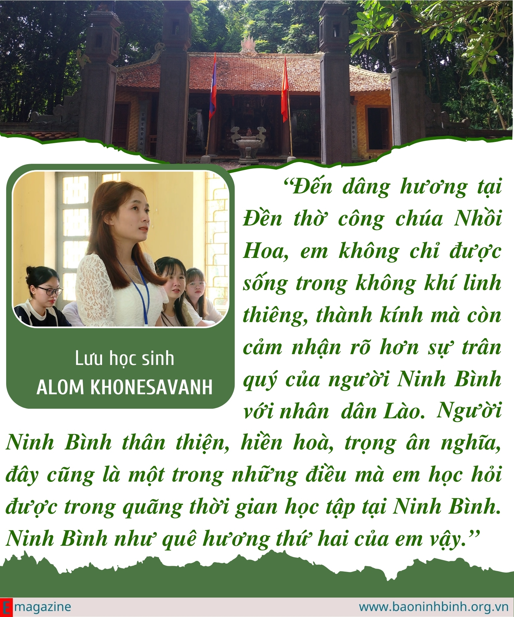 Emagazine Ninh Bình Dấu son trong bản hùng ca ViệtLào Kỳ 2