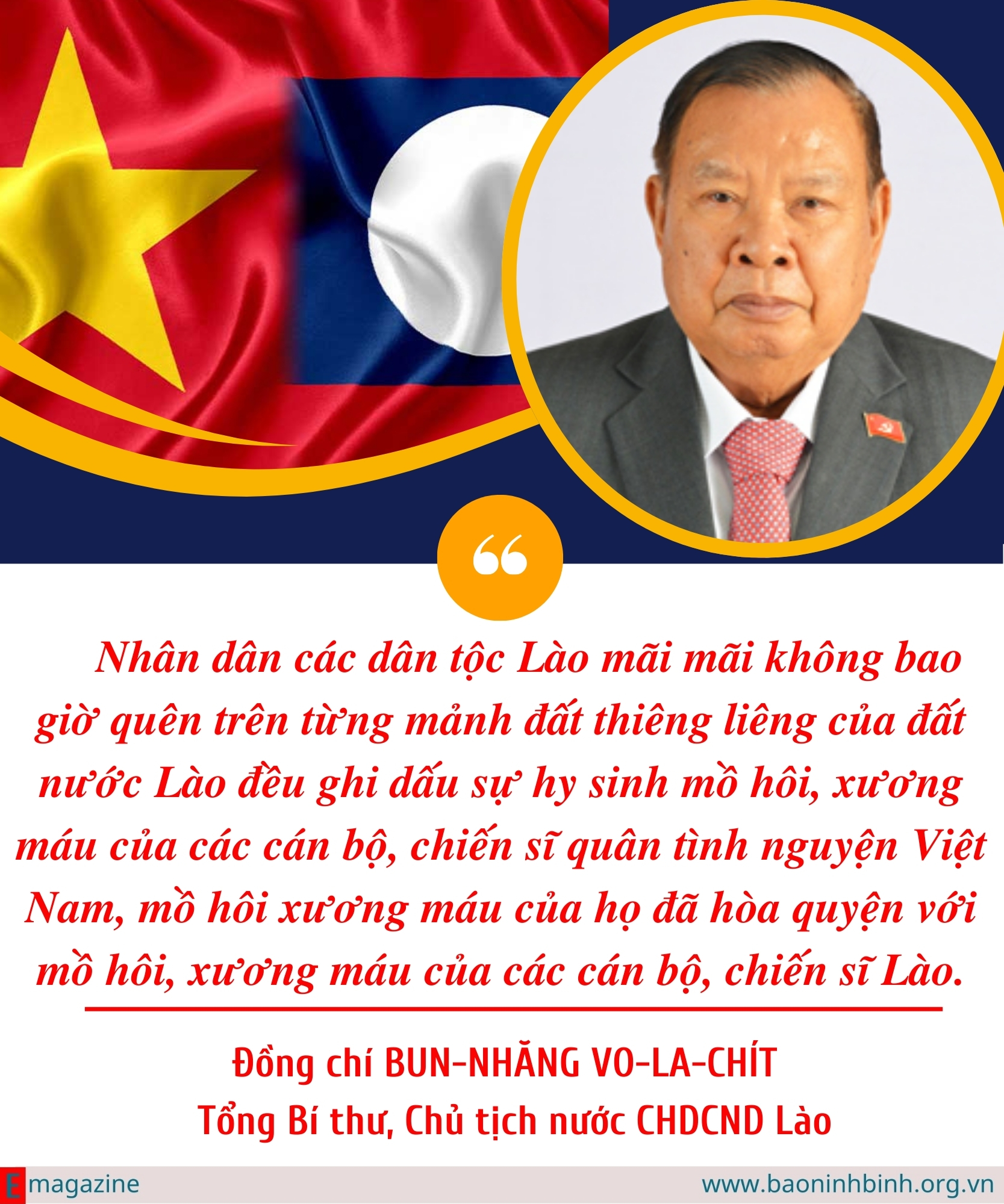 Emagazine Ninh Bình Dấu son trong bản hùng ca ViệtLào Kỳ 2