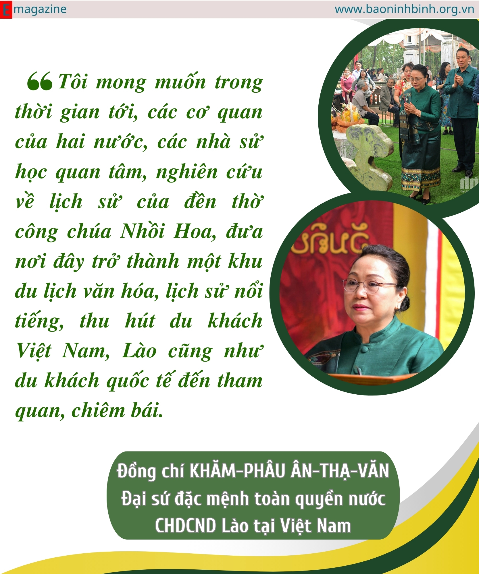 Emagazine Ninh Bình Dấu son trong bản hùng ca ViệtLào Kỳ 2