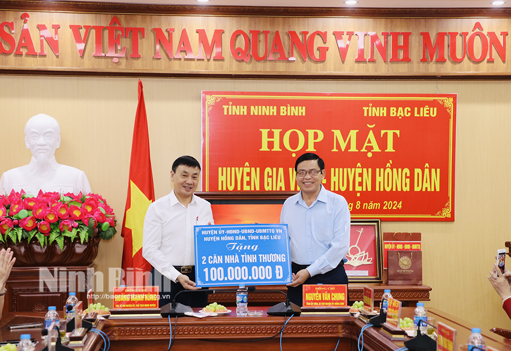 Đoàn công tác huyện Hồng Dân tỉnh Bạc Liêu thăm và làm việc tại huyện Gia Viễn